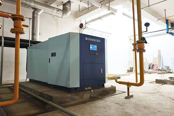 河南某酒店管理公司使用方快鍋爐兩臺1.5噸天然氣常壓熱水鍋爐