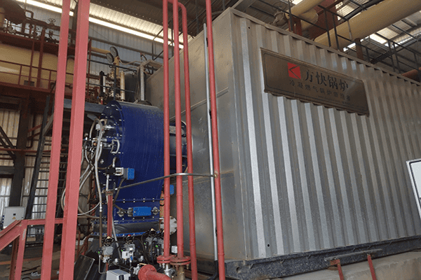 沙特阿拉伯紅海紙業使用方快鍋爐一臺SZS燃氣水管蒸汽鍋爐